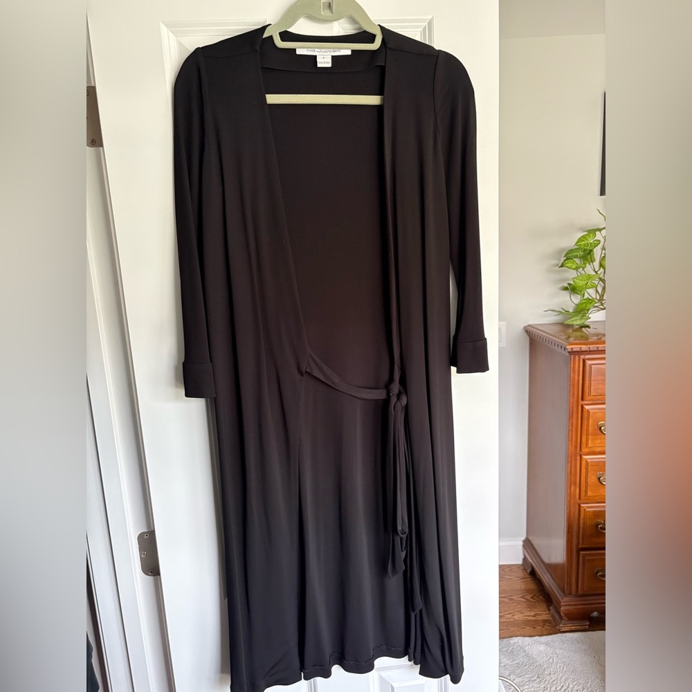 Diane Von Furstenberg Black Wrap Dress